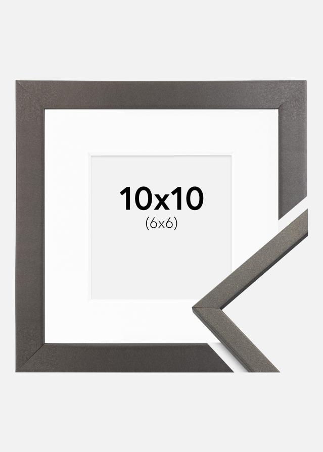 Raam Edsbyn grafiit 10x10 cm - paspartuu valge 7x7 cm