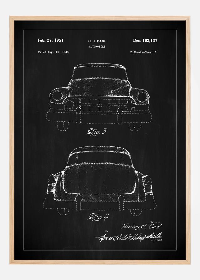 Patenteeritud joonistus - Cadillac II - muster reklaamplakat