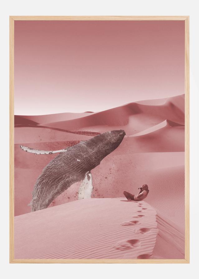 Whale in a pink desert reklaamplakat