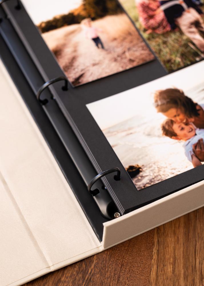 KAILA HAPPILY EVER AFTER Creme - Coffee Table Photo Album (60 mustad lehekülge)