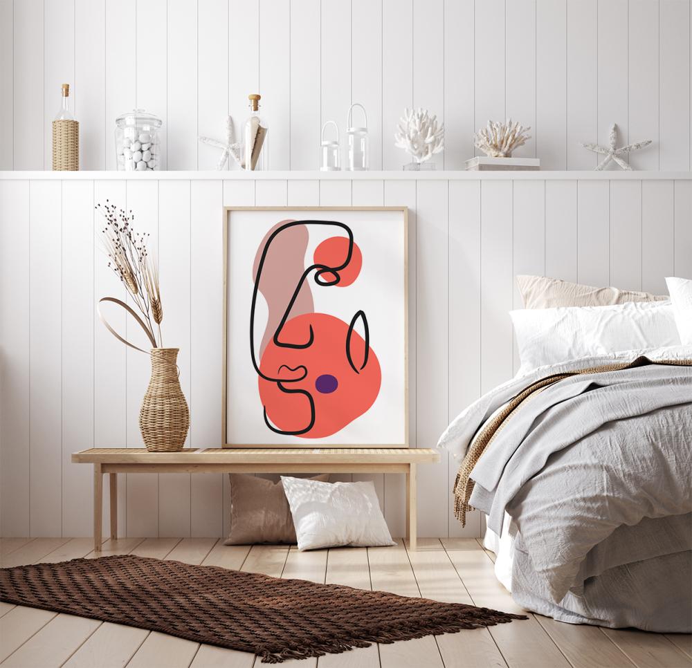 Abstract Face - Red III Plakat