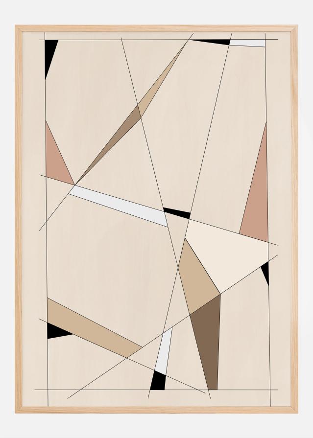 Geometric Beige art No.1 reklaamplakat