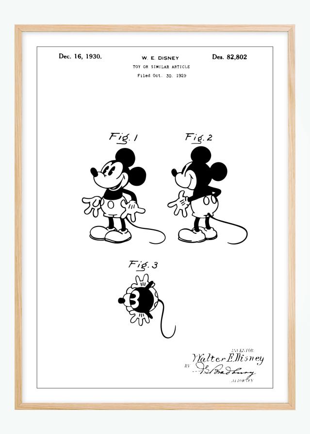 Patenteeritud joonistus - Disney - Mickey Mouse reklaamplakat