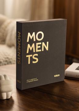 KAILA MOMENTS Black - Coffee Table Photo Album (60 mustad lehekuljed)