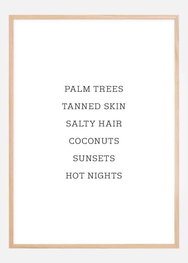 Palm trees - Tanned skin - Salty Hair reklaamplakat