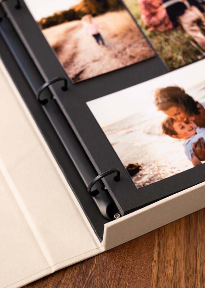 KAILA OUR WEDDING Creme - Coffee Table Photo Album (60 mustad lehekuljed)