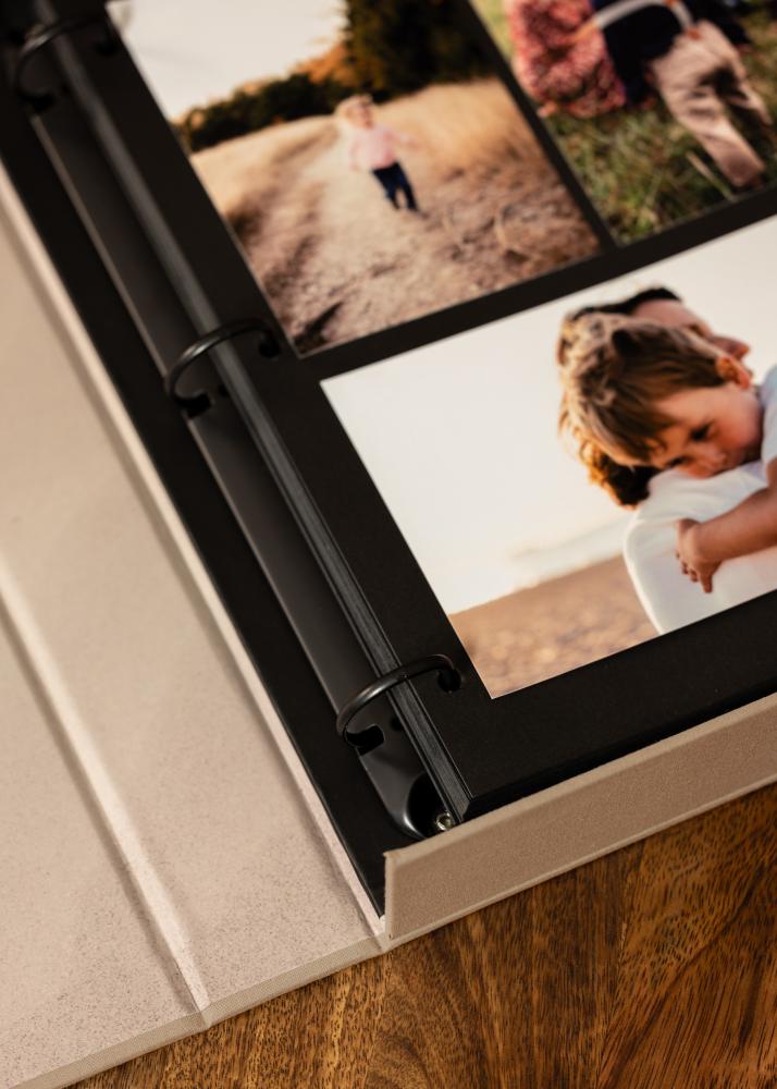 KAILA MOMENTS Grey - Coffee Table Photo Album (60 mustad lehekuljed / 30 lehte)