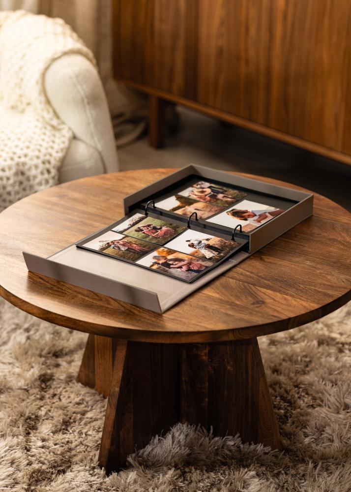 KAILA MOMENTS Grey - Coffee Table Photo Album (60 mustad lehekuljed / 30 lehte)