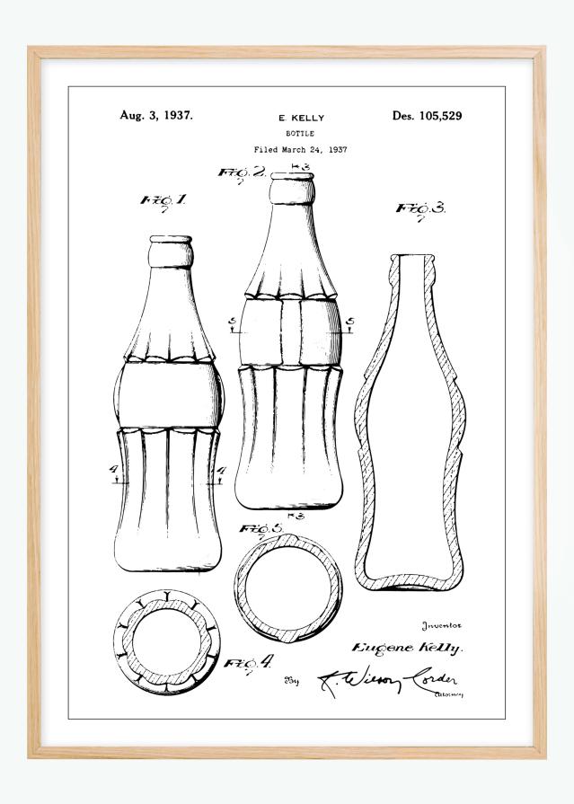 Patenteeritud joonistus - Coca Cola reklaamplakat