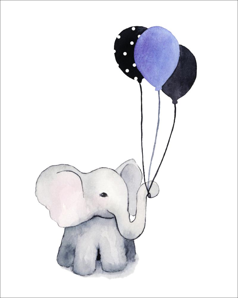 Elephant With Balloons reklaamplakat