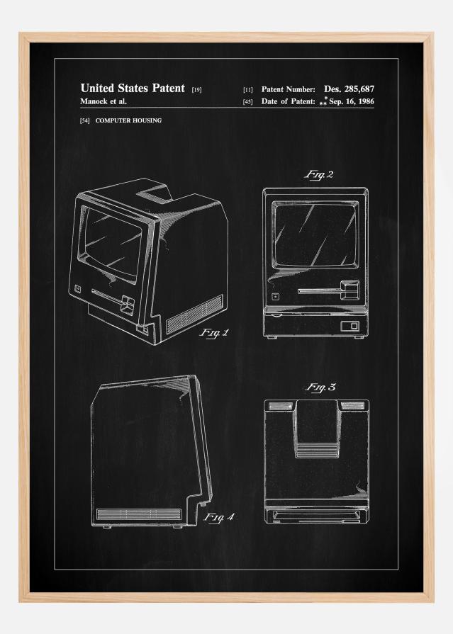 Patent Print - First Macintosh - Black reklaamplakat