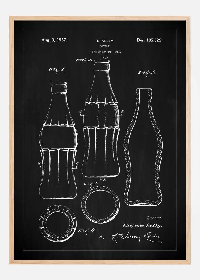 Patenteeritud joonistus - Coca Cola - muster reklaamplakat