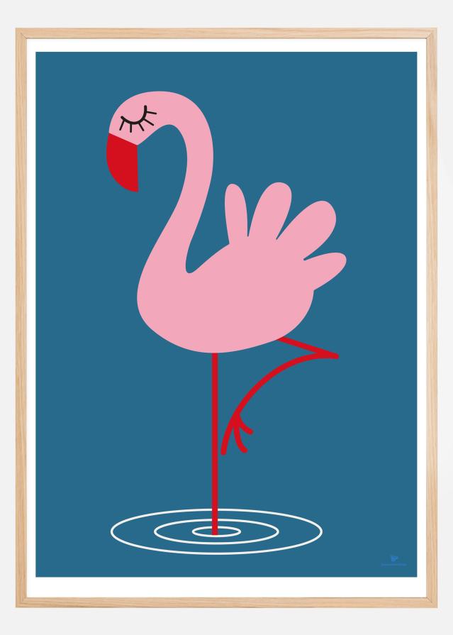 Flamingo - Blue reklaamplakat