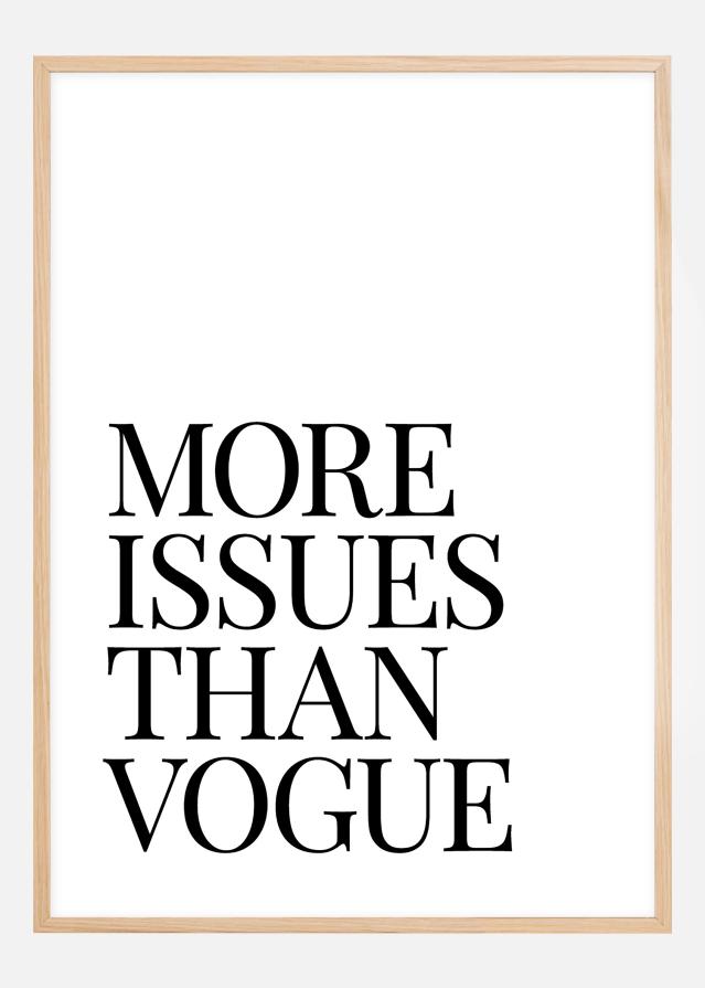 More Issues Than Vogue reklaamplakat