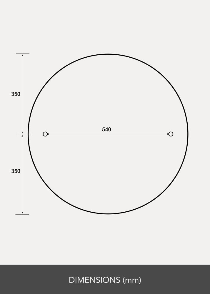 Peegel Clarity 70 cm Ø