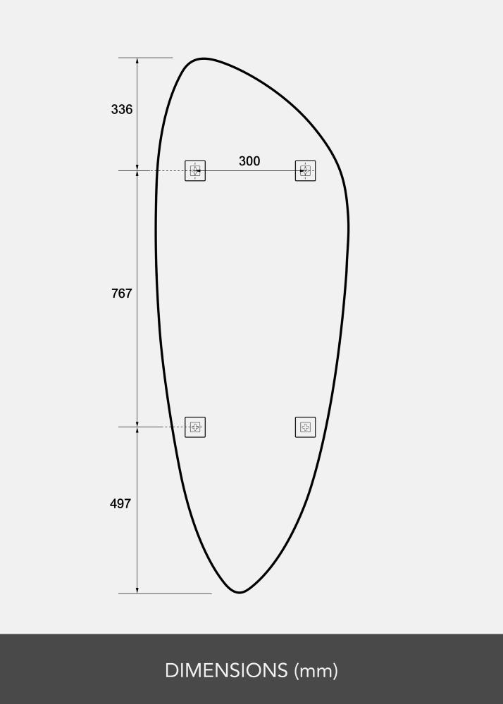 Peegel Obelisk 160x57 cm