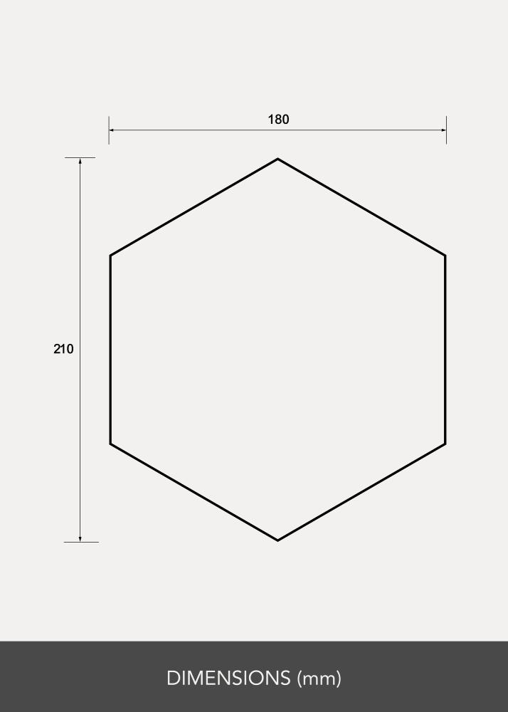 Peegel komplekt Hexagon 18x21 cm - 5 tk