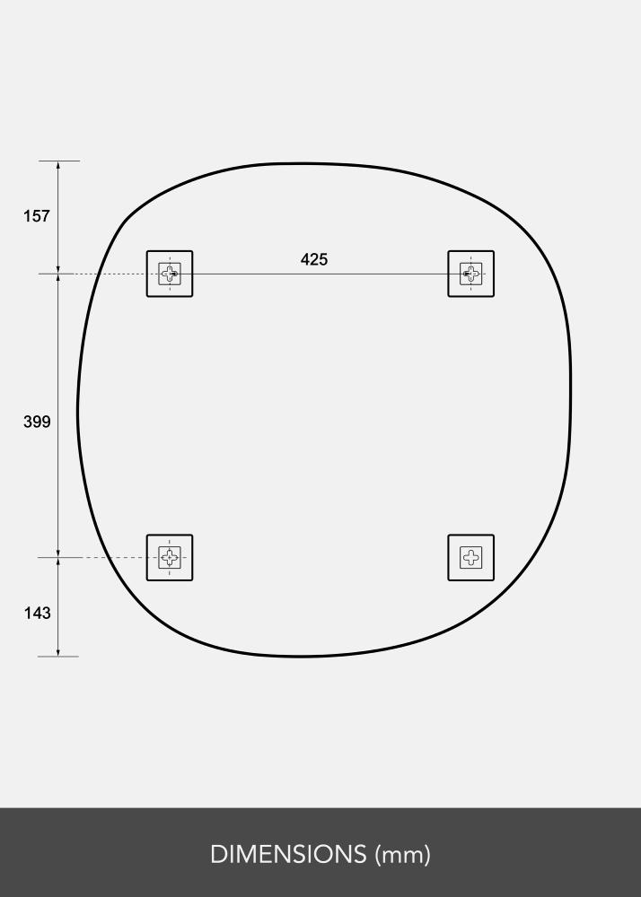 Peegel Roundy I 70x70 cm