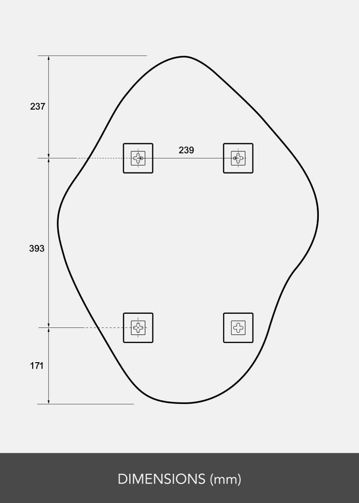 Peegel Biface 60x80 cm