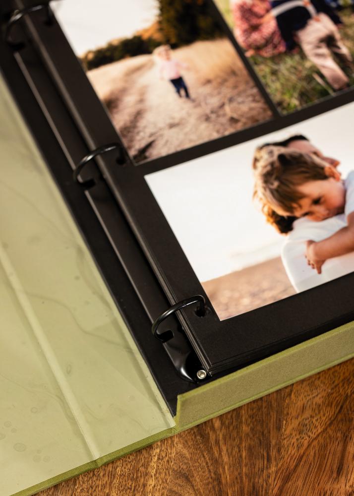 KAILA XOXO Olive - Coffee Table Photo Album (60 mustad lehekuljed / 30 lehte)