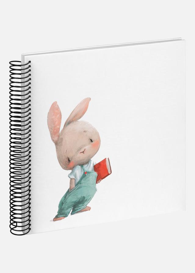 Bunny Nosey spiraalalbum valge - 24x24 cm (40 valed lehekuljed / 20 lehte)