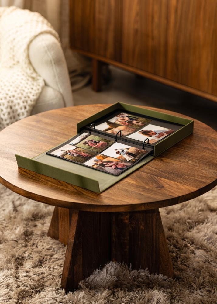 KAILA XOXO Olive - Coffee Table Photo Album (60 mustad lehekuljed / 30 lehte)