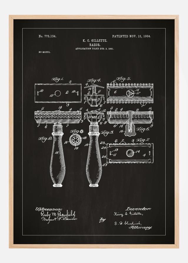 Patenteeritud joonistus - habemenuga - muster reklaamplakat