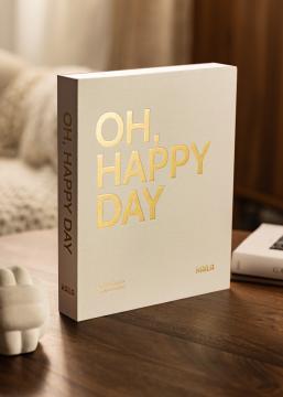 KAILA OH HAPPY DAY Creme - Coffee Table Photo Album (60 mustad lehekülge)