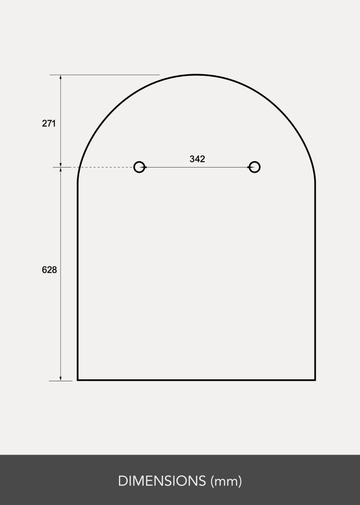 Peegel Domed LED 70x90 cm