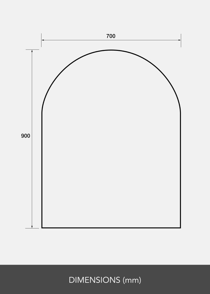 Peegel Domed LED 70x90 cm