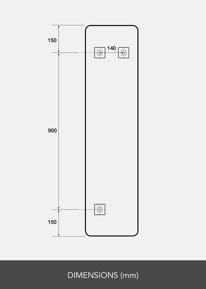 Peegel Rectangle L 30x120 cm