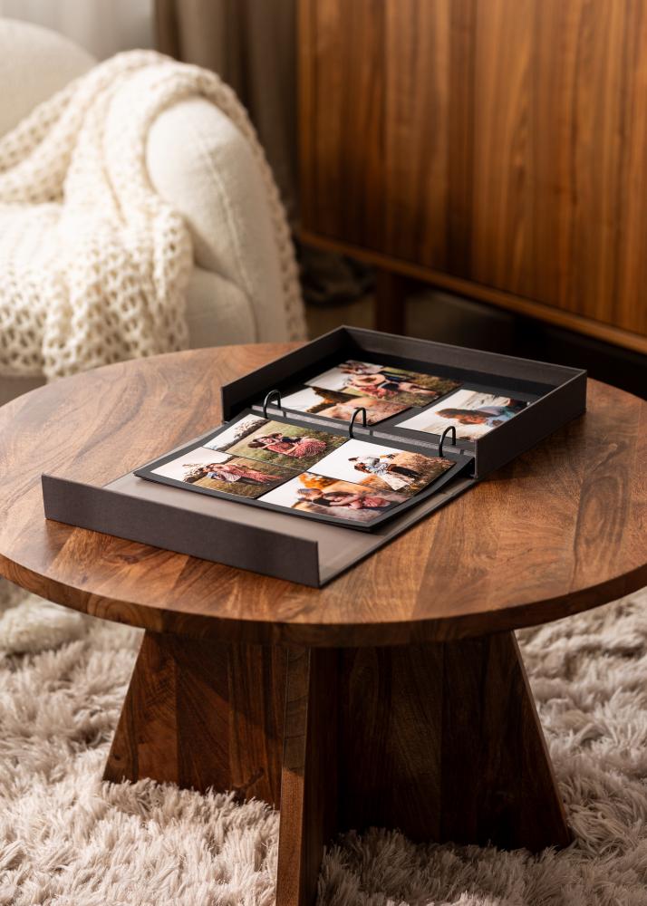 KAILA JOURNEY Creme - Coffee Table Photo Album (60 mustad lehekuljed)