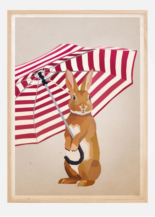 Rabbit with Umbrella reklaamplakat