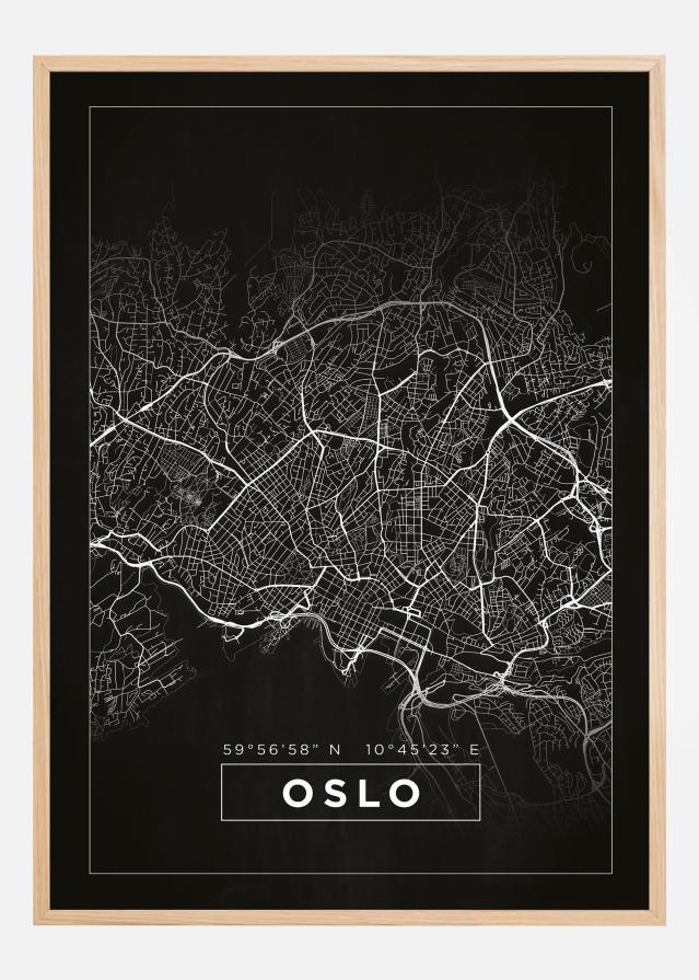 Kaart - Oslo - muster reklaamplakat