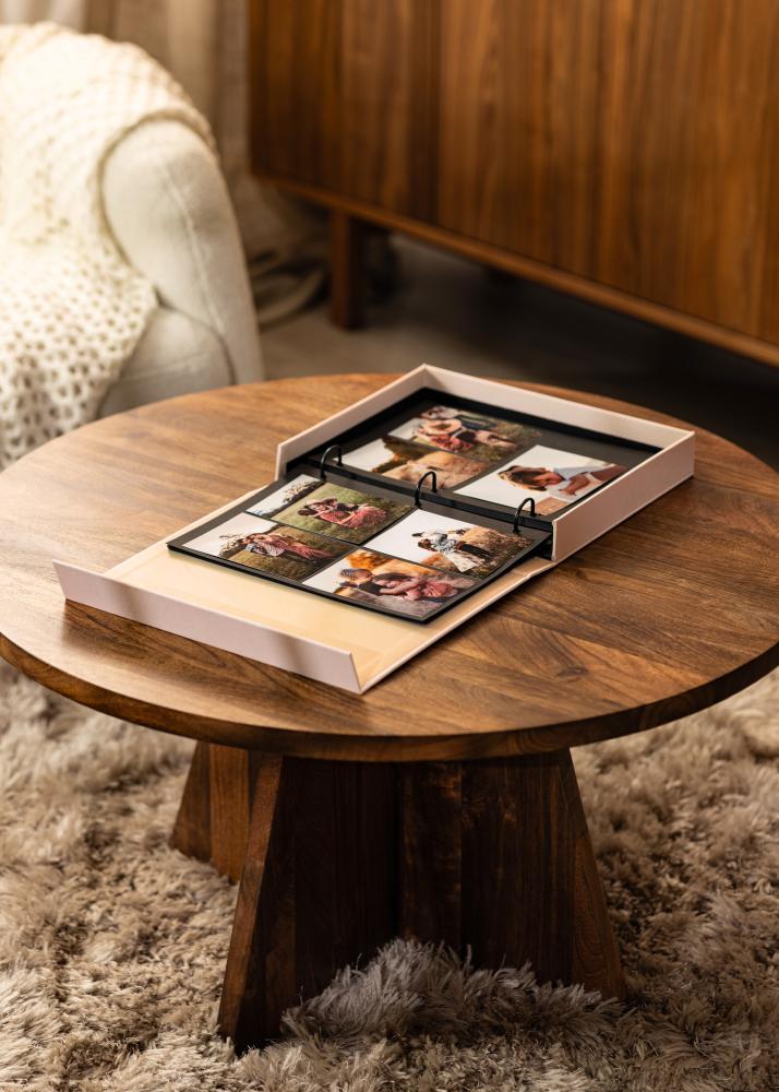 KAILA XOXO Pink - Coffee Table Photo Album (60 mustad lehekuljed / 30 lehte)