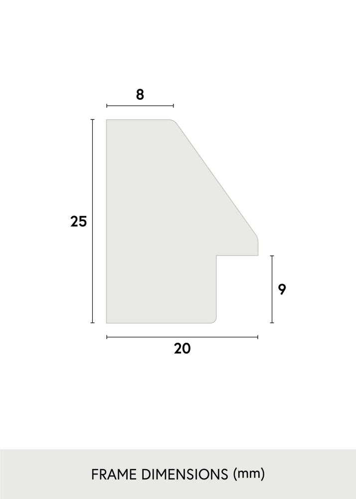 Raam Globe Espresso 50x50 cm - paspartuu valge 35x35 cm