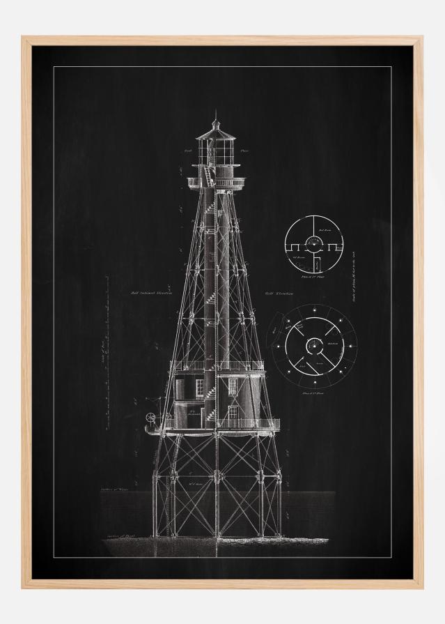 Griffeltavla - Fyr - Ship Shoal Lighthouse reklaamplakat