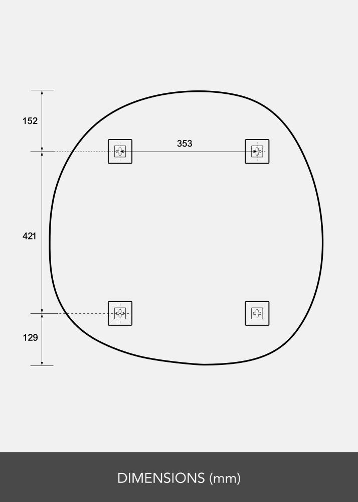 Peegel Roundy II 70x70 cm