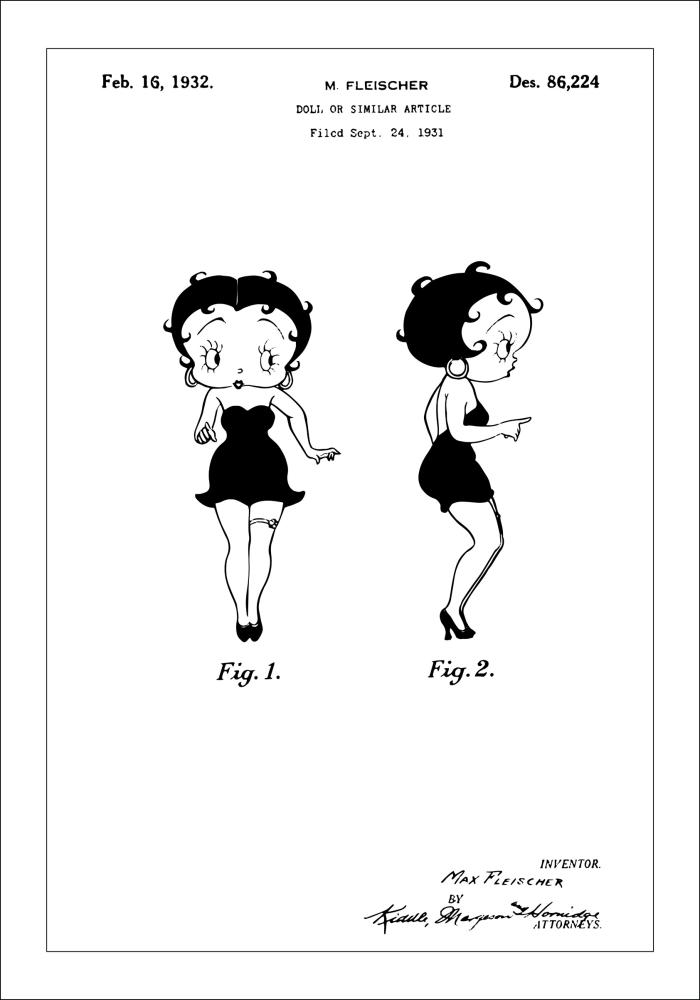 Patenteeritud joonistus - Betty Boop Plakat