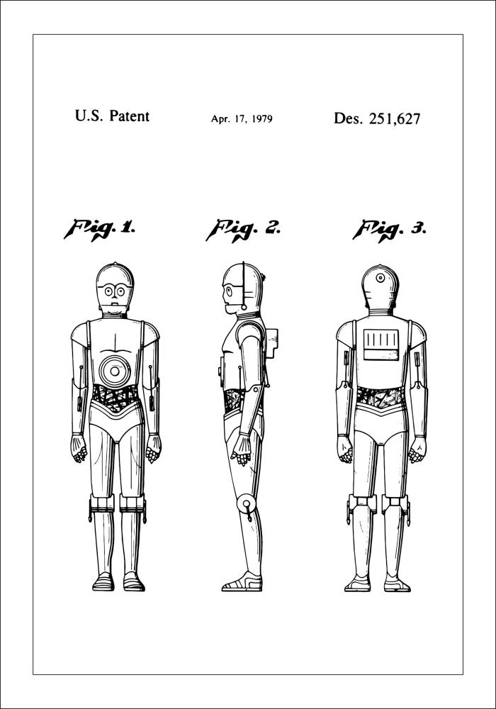 Patenteeritud joonistus - Star Wars - C-3PO reklaamplakat