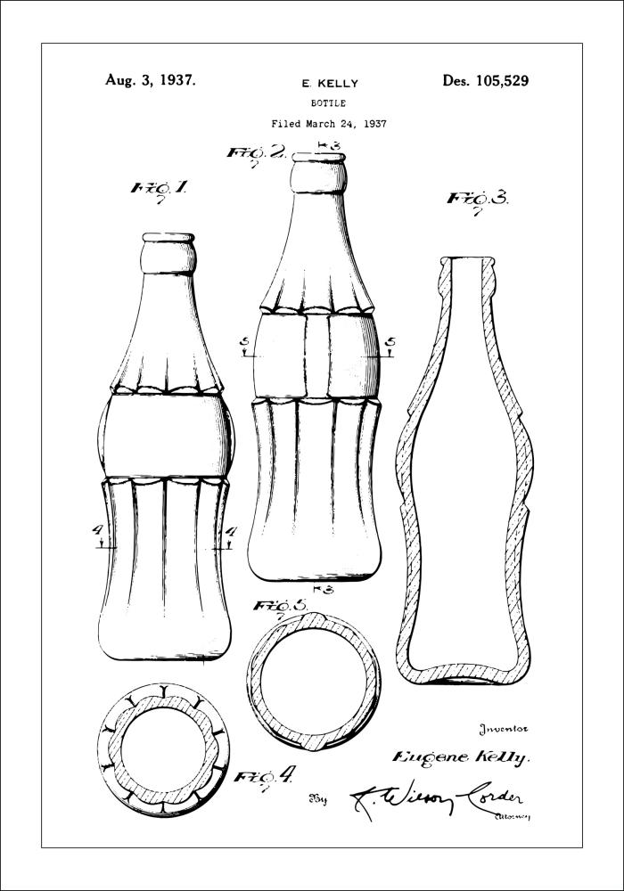 Patenteeritud joonistus - Coca Cola reklaamplakat