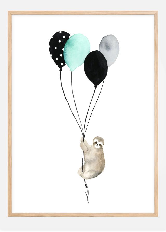 Sloth With Balloons reklaamplakat