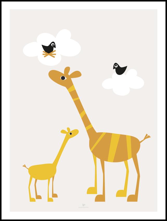 Giraffe - Beige reklaamplakat