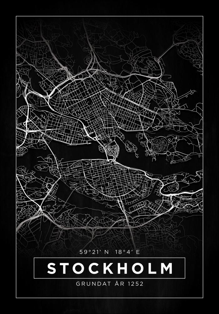 Kaart - Stockholm - muster reklaamplakat