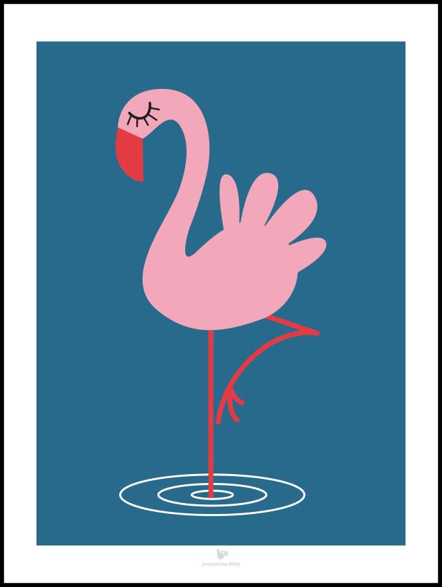 Flamingo - Blue reklaamplakat