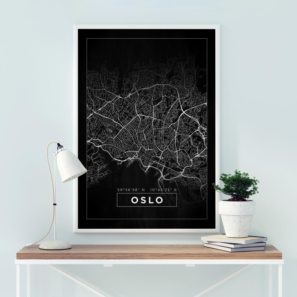 Kaart - Oslo - muster reklaamplakat