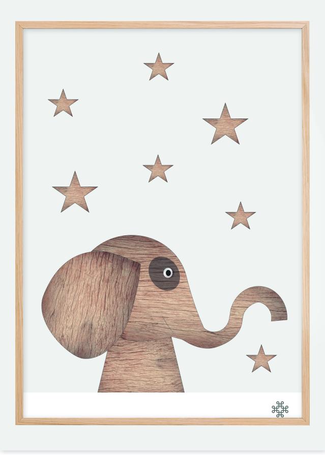 Wood elephant Light reklaamplakat