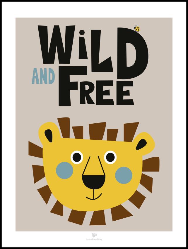 Wild and Free - Beige reklaamplakat