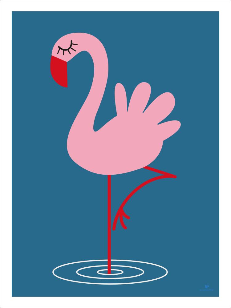 Flamingo - Blue reklaamplakat