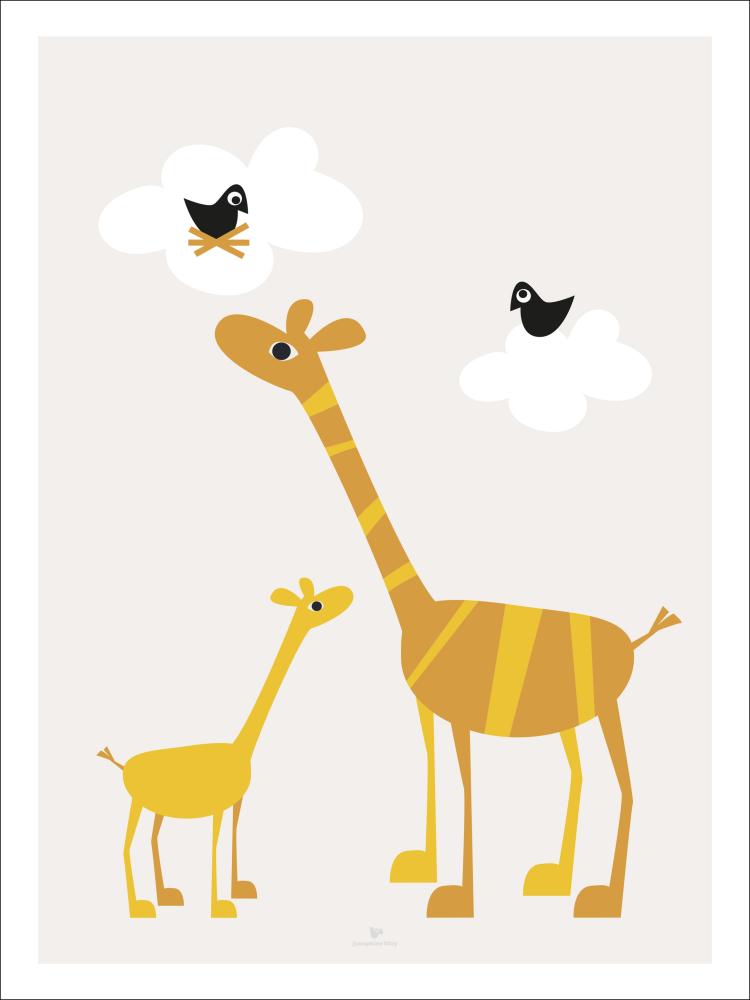 Giraffe - Beige reklaamplakat